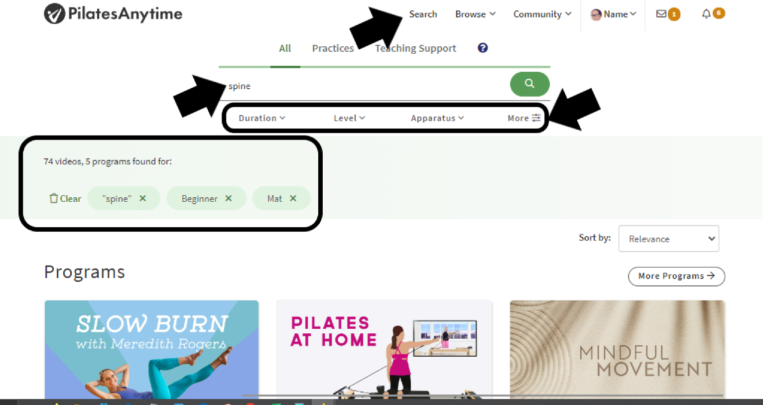 How do I search for a video based on my preferences? – Pilates Anytime Help  Center