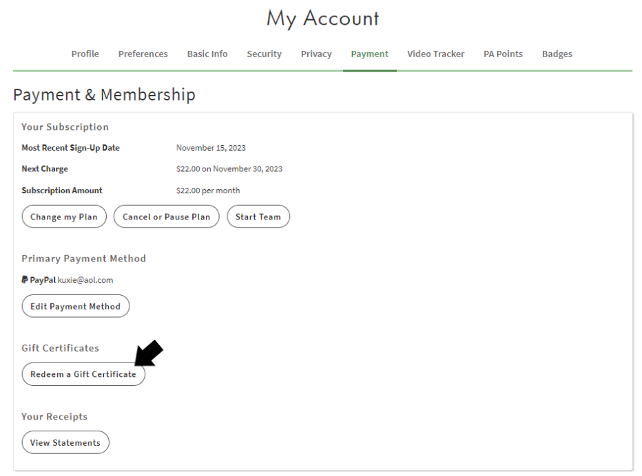 PA My Account 10 Payment & Membership Select Redeem Gift Certificate.PNG